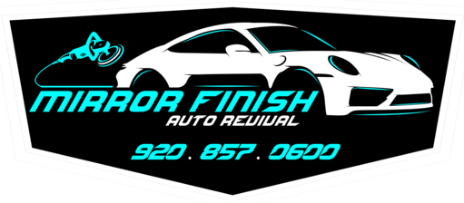 Mirror Finish Auto Revival logo with sports car